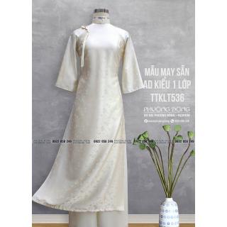 Áo Dài Phom Trẻ Gấm Lụa Phom Suông TTKLT536